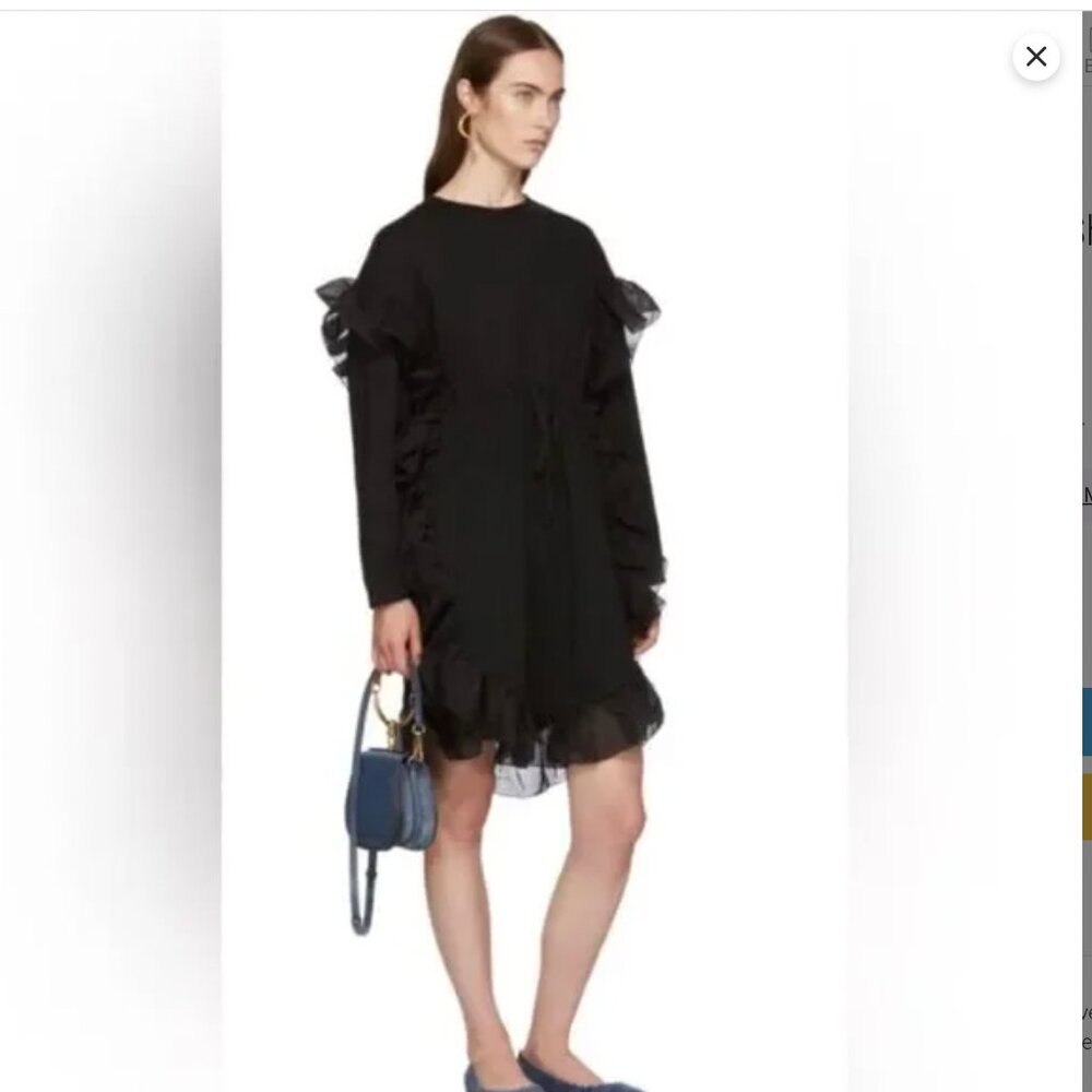 See by Chloe Ruffle Sleeve Shift Dress sz M